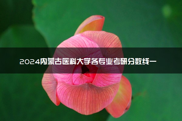 2024内蒙古医科大学各专业考研分数线一览表 历年复试线汇总