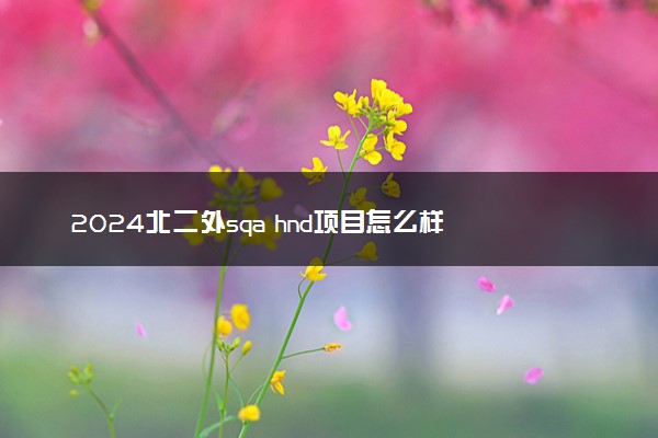2024北二外sqa hnd项目怎么样 学历认可度高不高