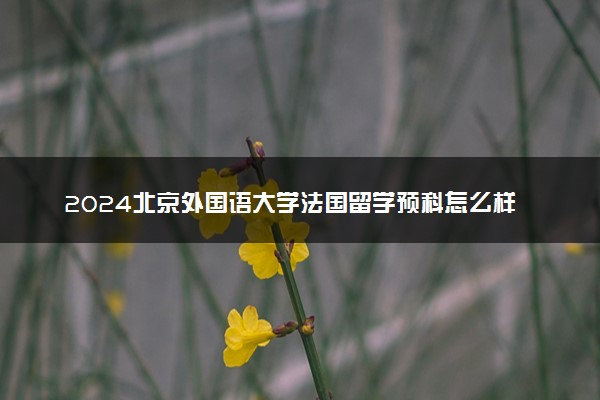 2024北京外国语大学法国留学预科怎么样 要求高吗