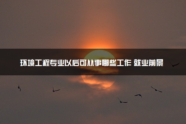 环境工程专业以后可从事哪些工作 就业前景好吗