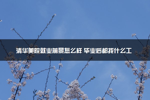 清华美院就业前景怎么样 毕业后都找什么工作