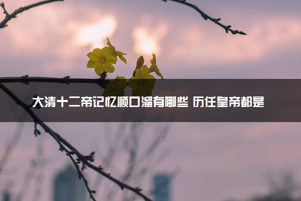 大清十二帝记忆顺口溜有哪些 历任皇帝都是谁