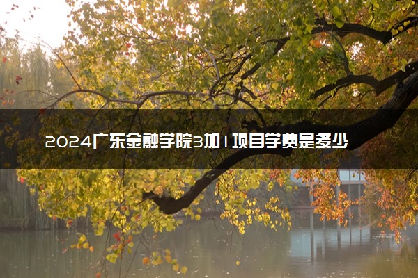 2024广东金融学院3加1项目学费是多少 值得读吗
