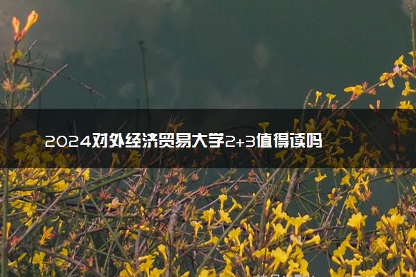 2024对外经济贸易大学2+3值得读吗 是什么学历