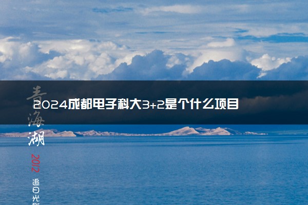 2024成都电子科大3+2是个什么项目 值得读吗