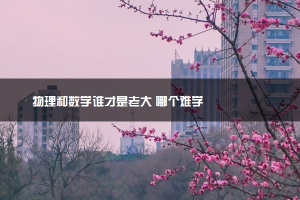 物理和数学谁才是老大 哪个难学