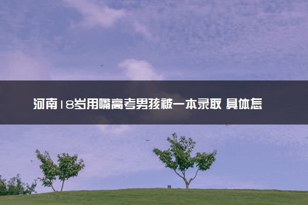 河南18岁用嘴高考男孩被一本录取 具体怎么回事