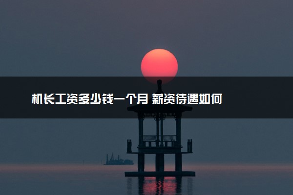 机长工资多少钱一个月 薪资待遇如何