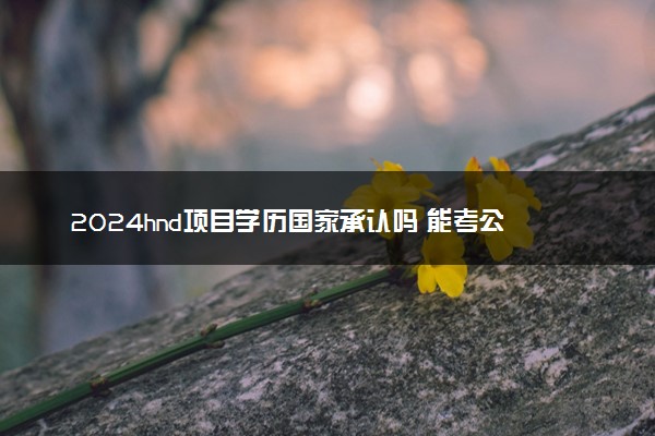 2024hnd项目学历国家承认吗 能考公务员吗