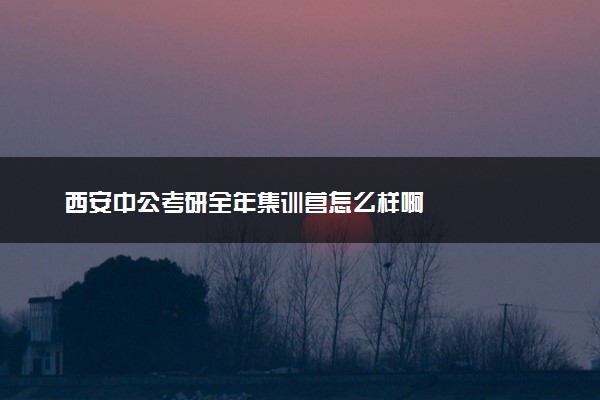 西安中公考研全年集训营怎么样啊
