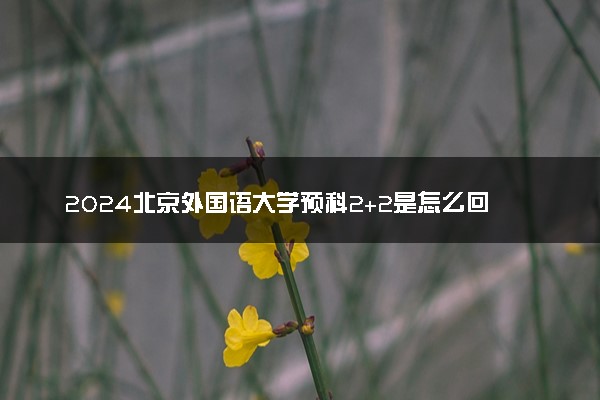 2024北京外国语大学预科2+2是怎么回事 属于官方办学吗