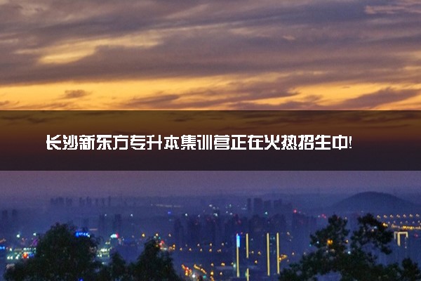 长沙新东方专升本集训营正在火热招生中！