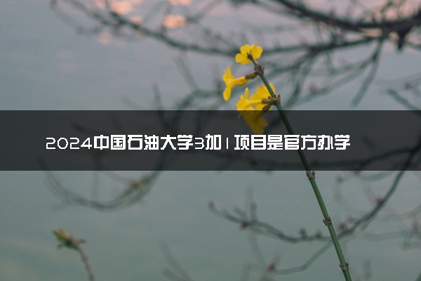 2024中国石油大学3加1项目是官方办学吗 学历认可度如何