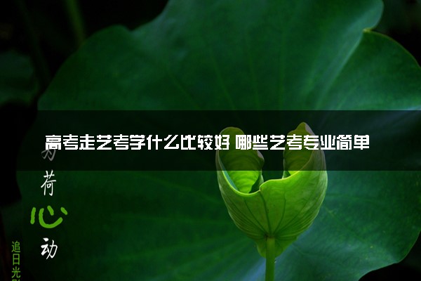 高考走艺考学什么比较好 哪些艺考专业简单