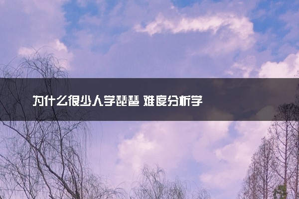 为什么很少人学琵琶 难度分析学