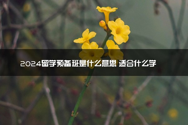 2024留学预备班是什么意思 适合什么学生