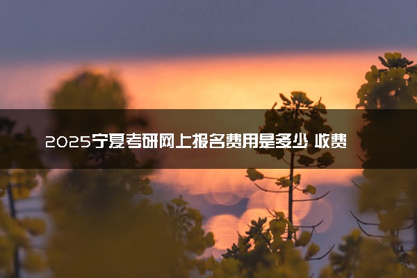 2025宁夏考研网上报名费用是多少 收费标准是什么