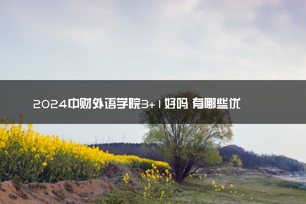 2024中财外语学院3+1好吗 有哪些优势