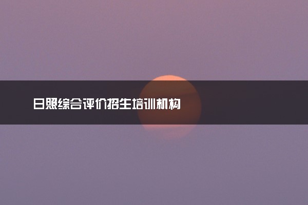 日照综合评价招生培训机构