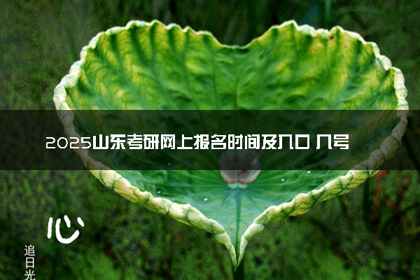 2025山东考研网上报名时间及入口 几号截止报名