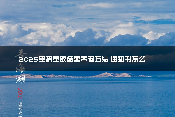 2025单招录取结果查询方法 通知书怎么查询