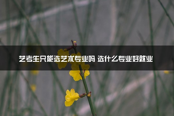 艺考生只能选艺术专业吗 选什么专业好就业