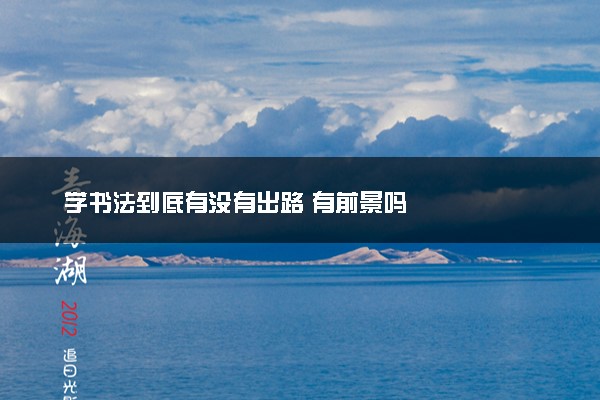 学书法到底有没有出路 有前景吗