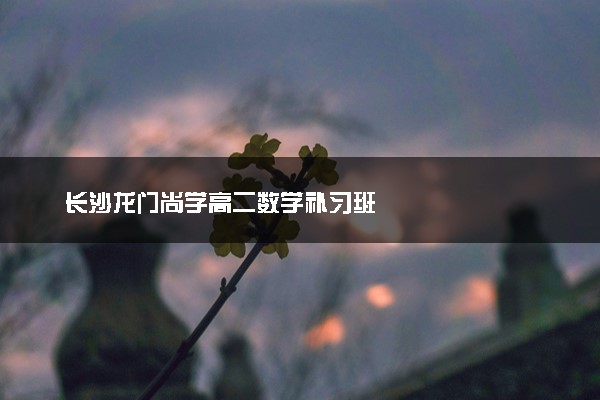 长沙龙门尚学高二数学补习班