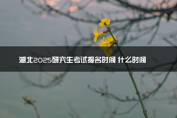 湖北2025研究生考试报名时间 什么时间开始报考