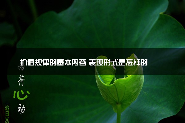 价值规律的基本内容 表现形式是怎样的