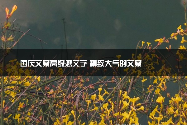 国庆文案高级感文字 精致大气的文案