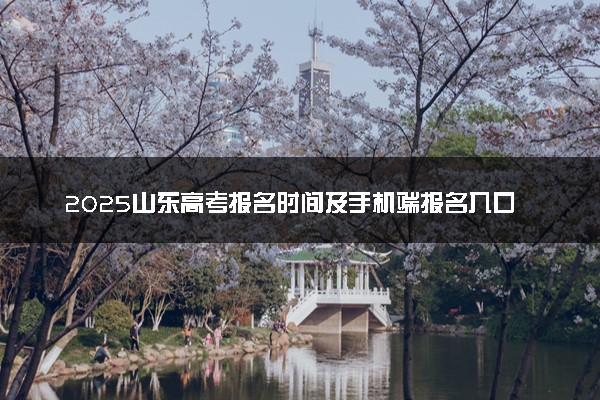 2025山东高考报名时间及手机端报名入口 具体报名步骤