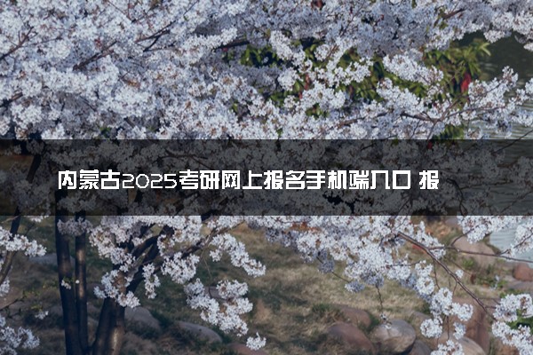 内蒙古2025考研网上报名手机端入口 报名流程是什么