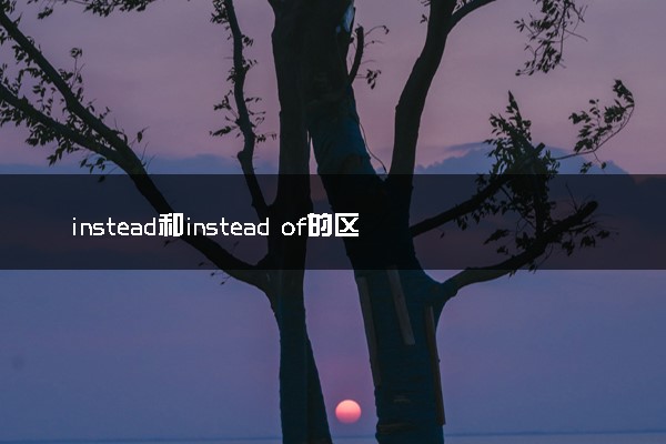instead和instead of的区别是什么 用法有哪些