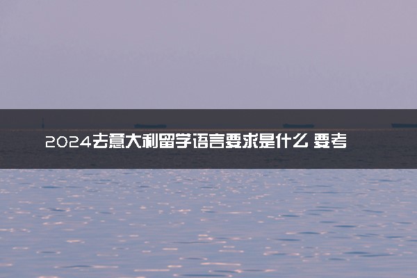 2024去意大利留学语言要求是什么 要考雅思吗
