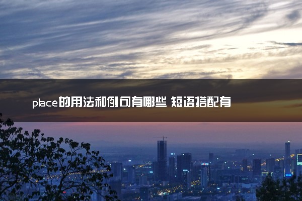 place的用法和例句有哪些 短语搭配有什么
