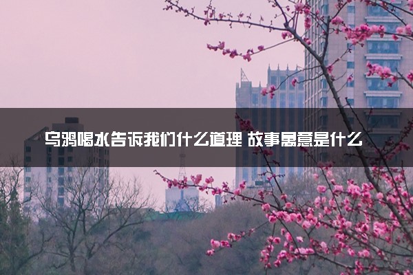 乌鸦喝水告诉我们什么道理 故事寓意是什么
