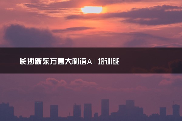 长沙新东方意大利语A1培训班