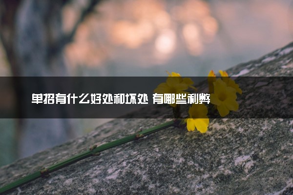 单招有什么好处和坏处 有哪些利弊