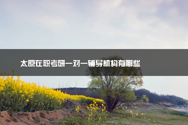 太原在职考研一对一辅导机构有哪些