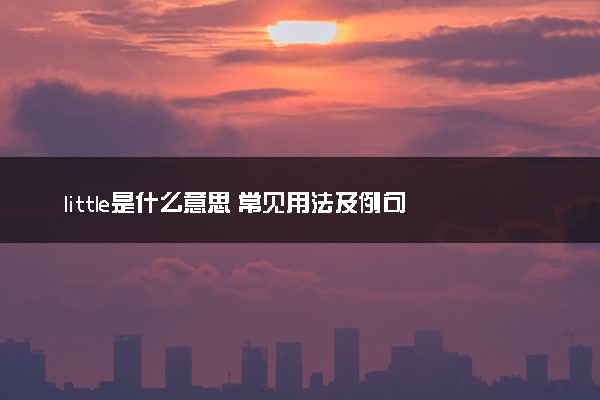 little是什么意思 常见用法及例句