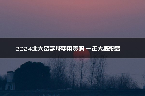 2024北大留学班费用贵吗 一年大概需要花费多少钱