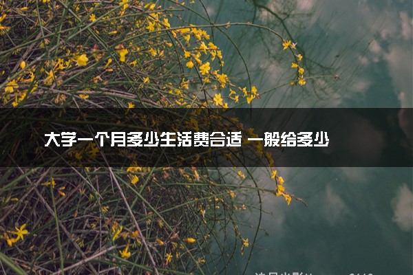 大学一个月多少生活费合适 一般给多少