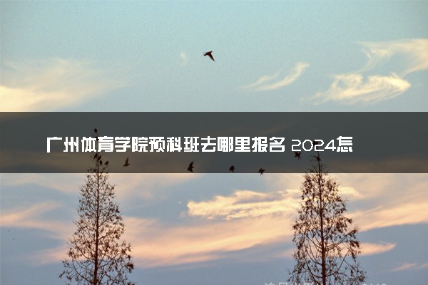 广州体育学院预科班去哪里报名 2024怎么申请