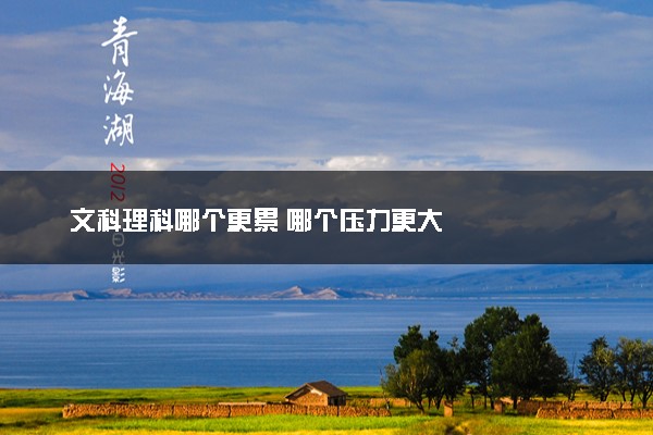 文科理科哪个更累 哪个压力更大