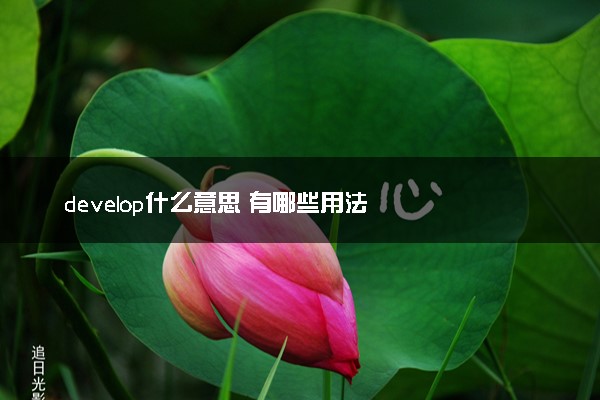 develop什么意思 有哪些用法