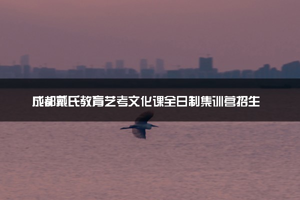 成都戴氏教育艺考文化课全日制集训营招生