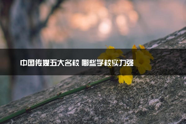中国传媒五大名校 哪些学校实力强