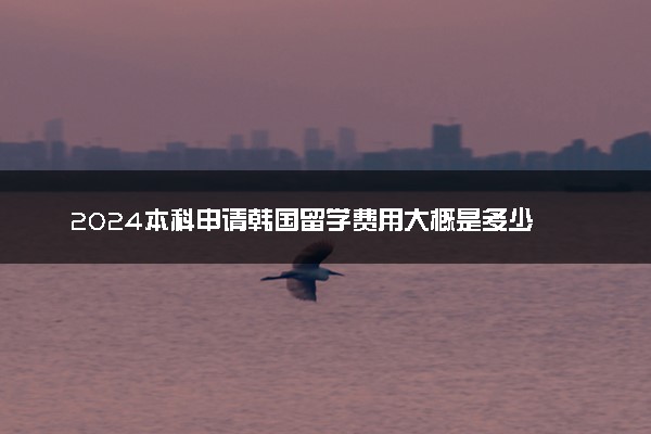 2024本科申请韩国留学费用大概是多少 保证金多少