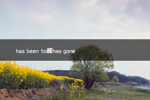 has been to和has gone to的区别 有什么不同
